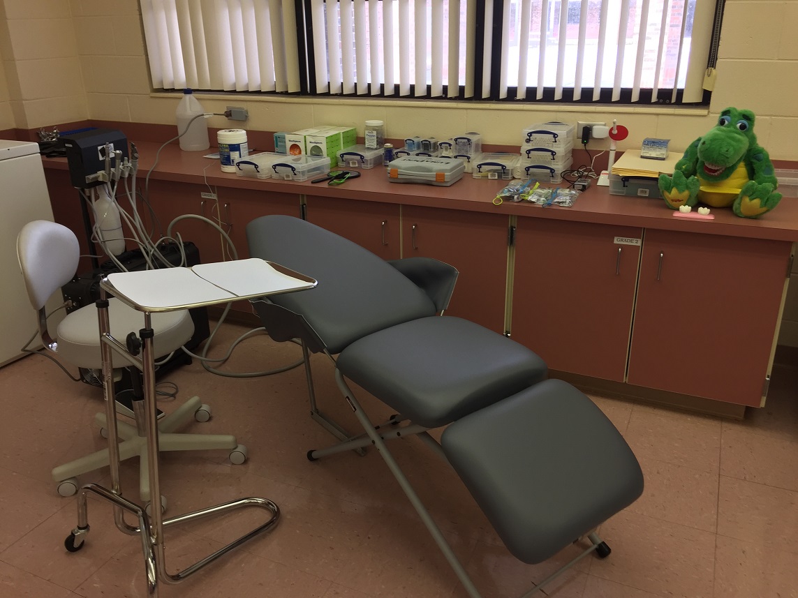 Image of the dental chair used at the school based sealant program